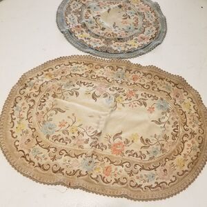 Vintage/Antique Floral tapestry decor by Chateau lot of 2